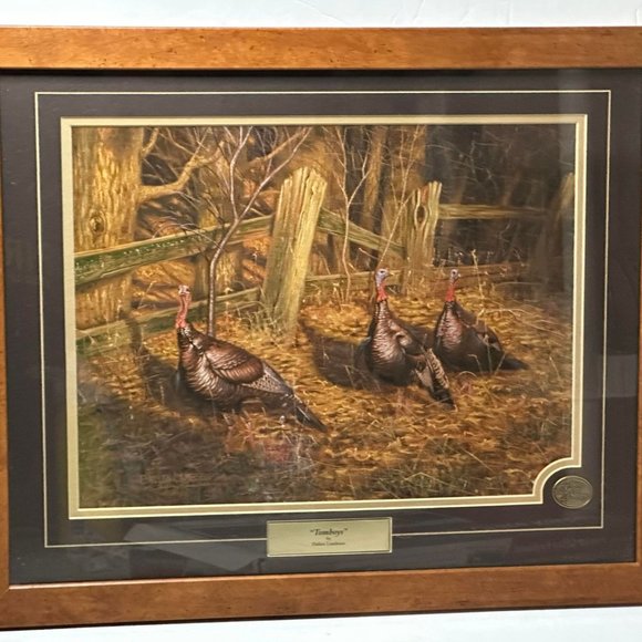 Hunting Turkey "Tomboys" Bass Pro Signed/Numbered Framed Print- Dallen Lambson - Picture 1 of 8